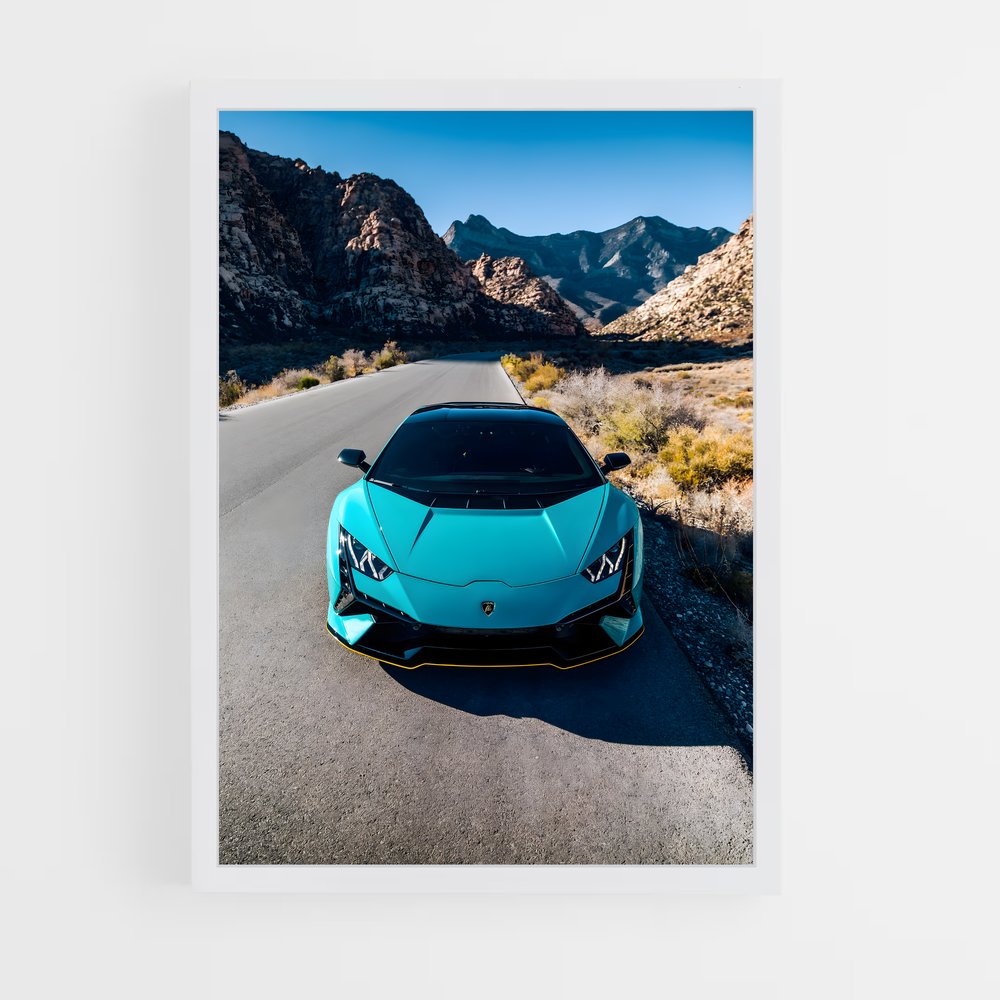 Poster Vitesse Saphir – affiche Lamborghini (vue 3)